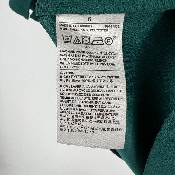 Banana Republic Factory Green Long Sleeve Mini Shift Dress Size 6 - Picture 10 of 11